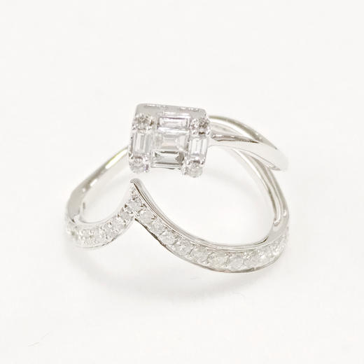 「清冽」钻石白金戒指 商品图4