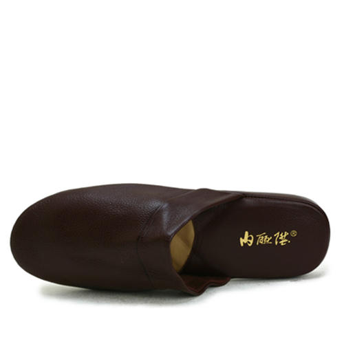 内联升男鞋旅行便携式软皮底牛压花拖鞋2001C 商品图4