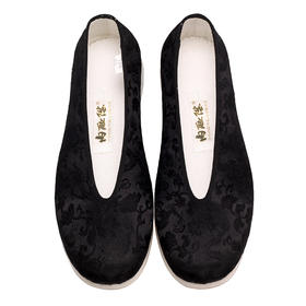 内联升男鞋手工单鞋千层底低帮春夏龙纹织锦小元口布鞋8129A