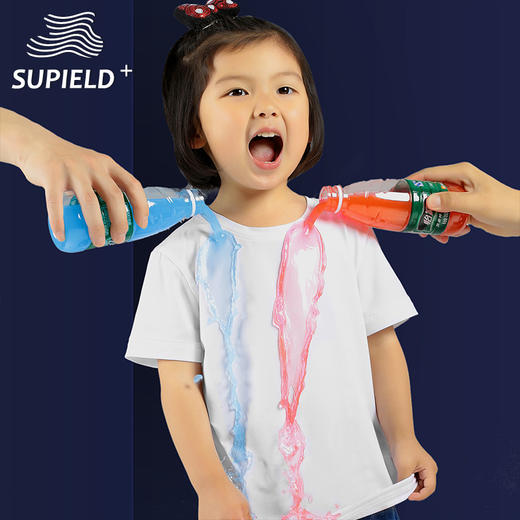 Supield（素湃）童装短袖t恤儿童宝宝亲子装疏水黑科技防污短t一家三口 商品图0