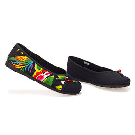 内联升女鞋单鞋春秋低帮鞋千层底盘扣海元布鞋8704A