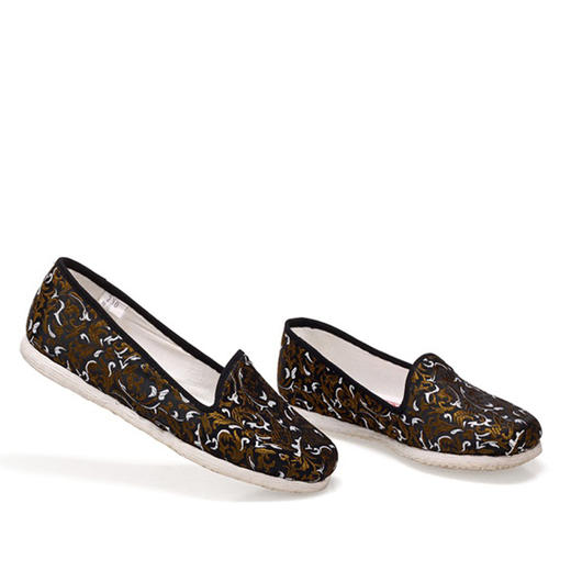 内联升女鞋手工单鞋千层底织锦月舌8213A 商品图4