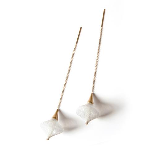 北京仓｜Vlum-Volubiles-Nude 冰雪白 耳线［法国设计师］ 商品图2