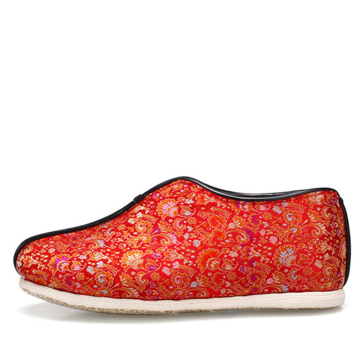 内联升【传承人制作】手工棉鞋千层底十字纳底 工艺织锦安棉8407A 商品图1