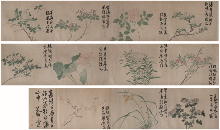 陈淳 《观物之生四季花卉图卷》