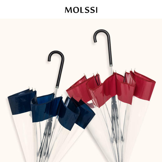 MOLSSI海军蓝直柄鸟笼伞 挂钩方便时尚简约 商品图2