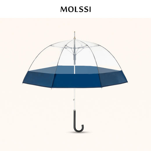MOLSSI海军蓝直柄鸟笼伞 挂钩方便时尚简约 商品图0