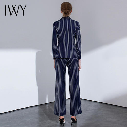 IWY/ 藏青色条纹西装长裤套装CP354 商品图2