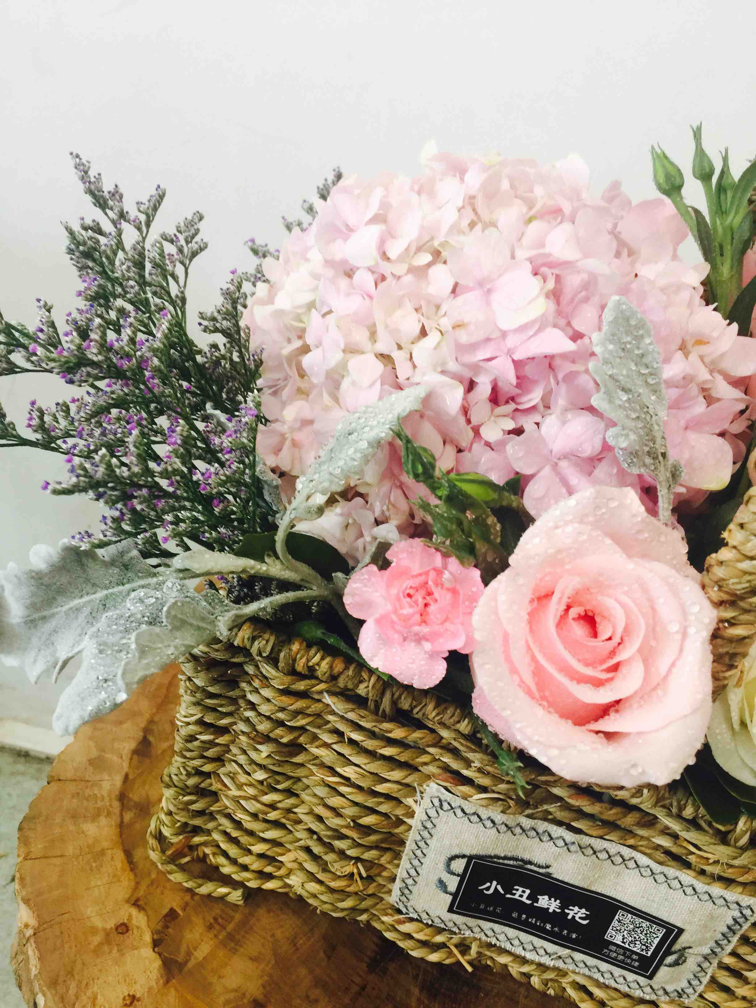 花香提篮绣球花各色玫瑰各种款式搭配送闺蜜送女朋友送老婆送恋人送