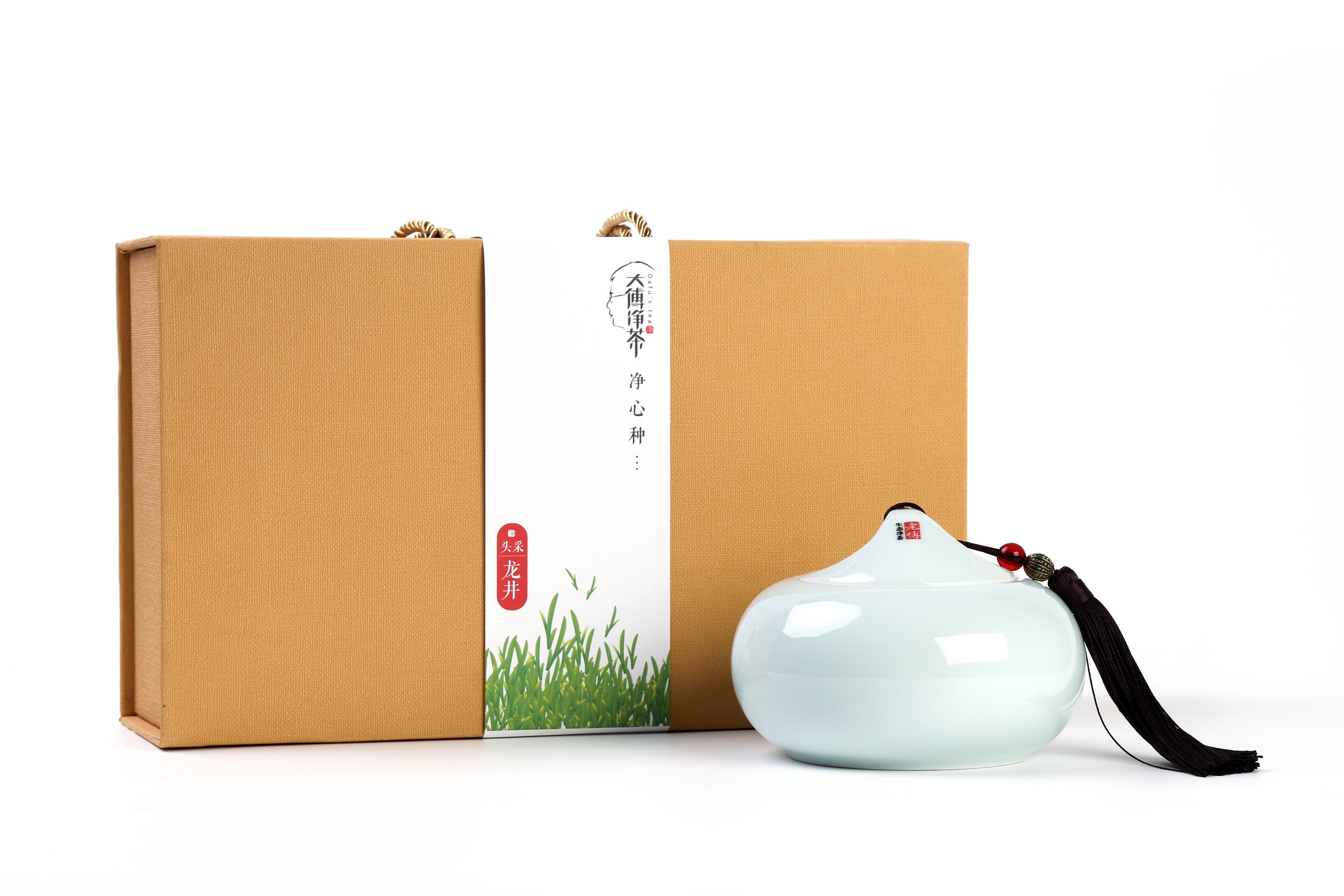2026年明前头采龙井陶罐400克礼盒 大傅净茶 无农药零残留