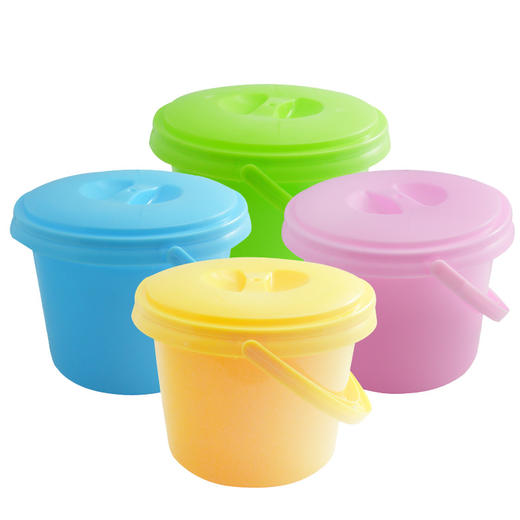 多功能颜料水桶 水彩桶 水粉画桶水粉颜料洗笔桶洗笔筒带调色盘