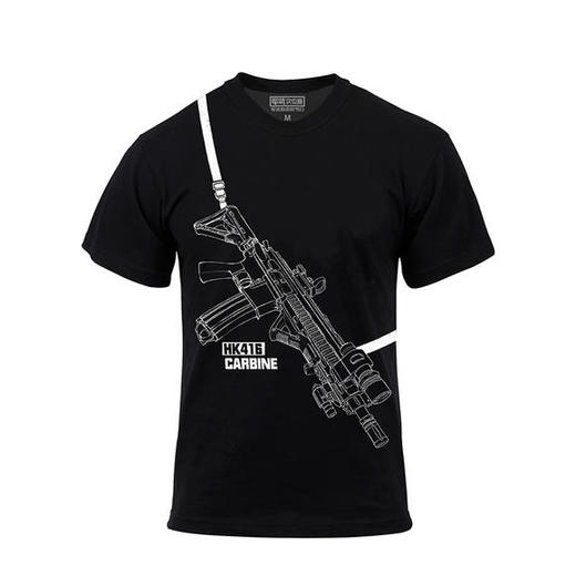 【随身带枪】轻武器印象HK416卡宾T恤 商品图1