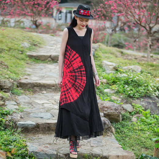 逐光手工扎染连衣裙 | 新增蓝色 | 现货加急发 商品图4