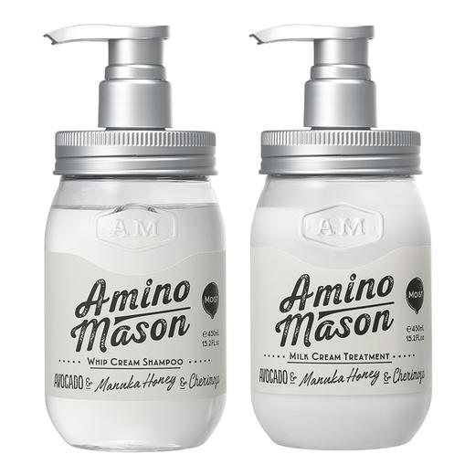新品 爆款 日本 amino mason氨基酸 无硅油保湿洗发水护发素 450ml/瓶 商品图9