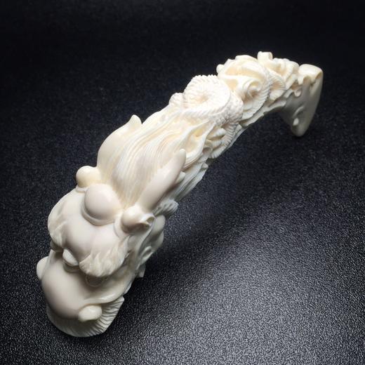 45125猛犸象牙龙腾四海手把件