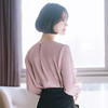 (3.26下架）2018新款春季韩版宽松长袖雪纺衬衣DLS1801 商品缩略图1