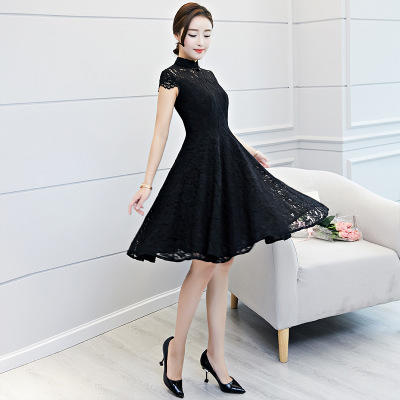 ML 2045 2018春季新款蕾丝大裙摆旗袍裙 商品图1