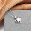 925银爱心镶钻项链天然珍珠80-85mm MS0082 商品缩略图1