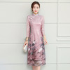 KLY 8123  新款改良奥黛中式连衣裙 商品缩略图0
