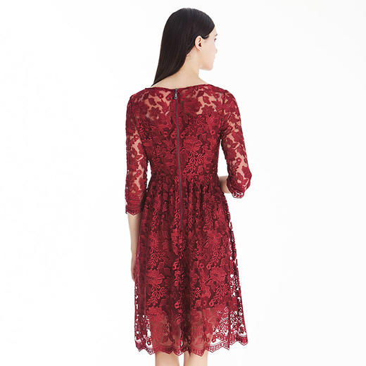 EITIE爱特爱女装秋季纱网蕾丝镂空大裙摆晚礼服连衣裙5777406 商品图1