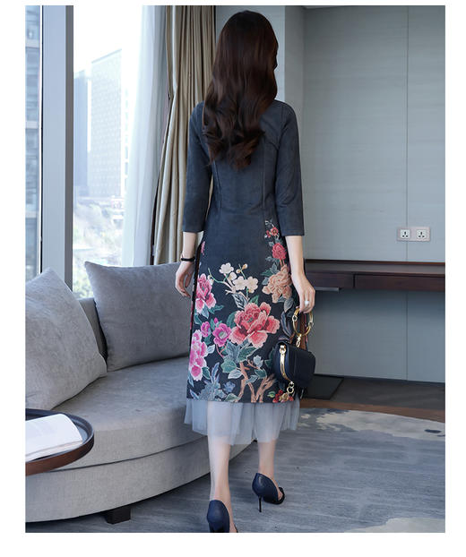 CQ YM8806  春季连衣裙修身显瘦气质唯美 商品图3