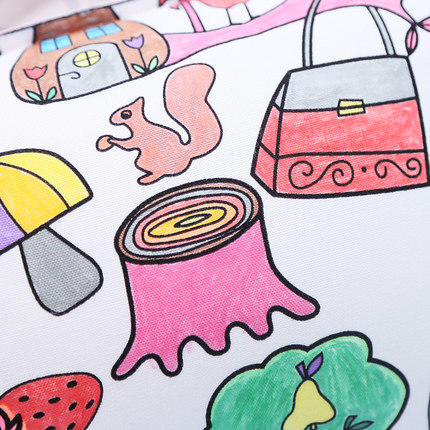 阳春小镇丨手绘靠枕靠包纯棉沙发 商品图3