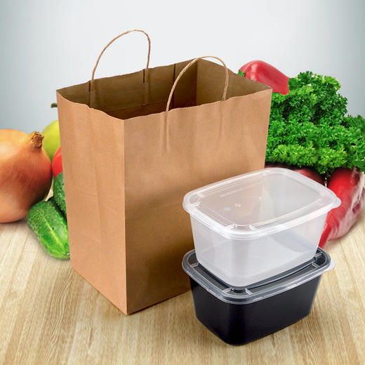 喇叭花2000ml一次性餐盒长方形加厚打包盒螃蟹小龙虾姜母鸭盒50套 商品图1