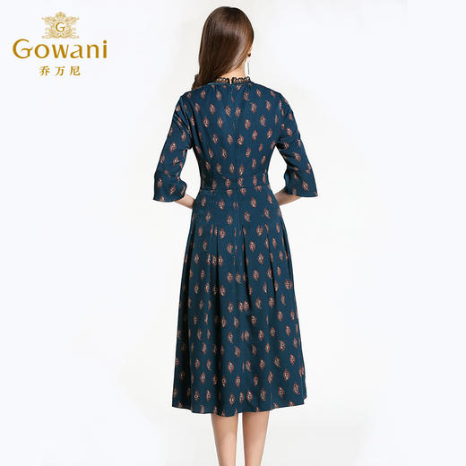 乔万尼春季连衣裙女长袖气质修身显瘦大码宽松韩版裙子EB1E706 商品图3