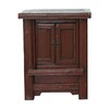 清晚期榆木中式古董家具小红漆柜（对）床头柜角柜Q0712009520 商品缩略图1