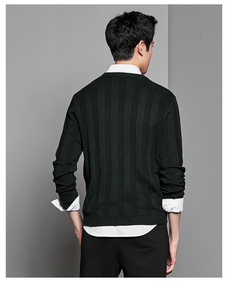 墨麦客男装春季新款长袖套头针织衫男圆领毛衣男士外套线衣男3200