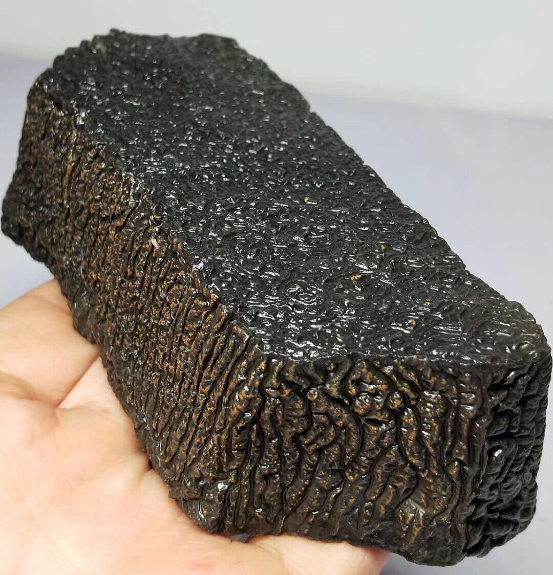 新疆罗布泊黑纹路泥石 质地细腻 满纹无伤 世间仅此一件