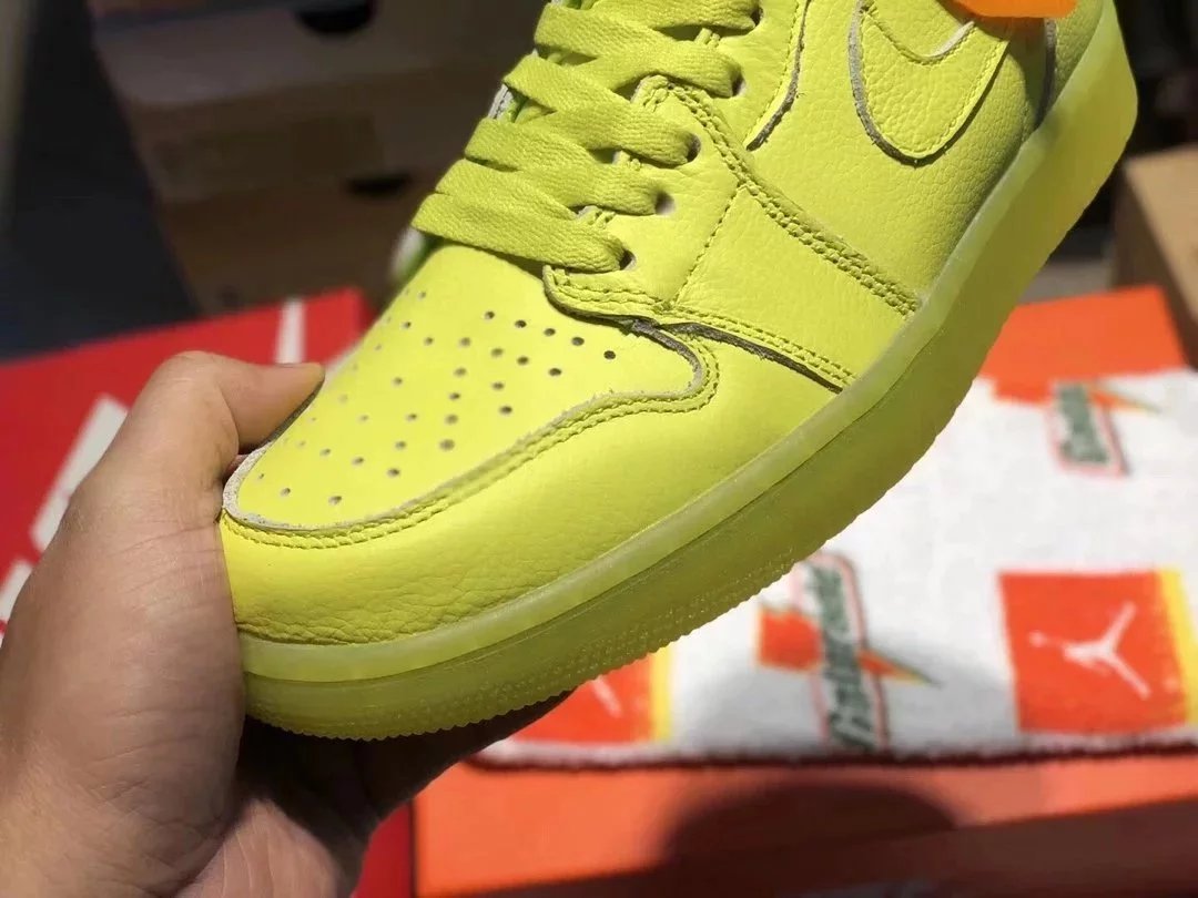 air jordan aj1乔1佳得乐柠檬黄男鞋篮球鞋 aj5997-345