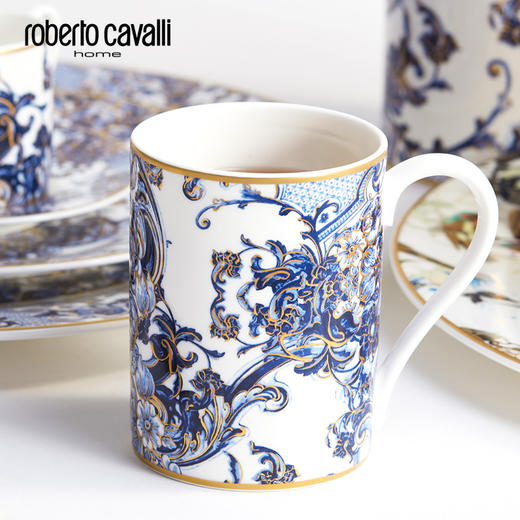 Roberto Cavalli 蓝色彩瓦系列马克杯 商品图3