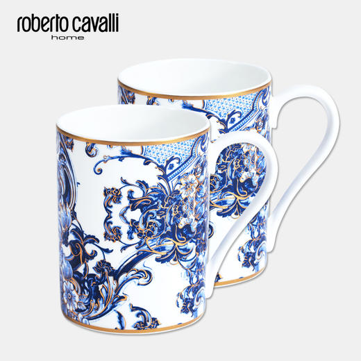 Roberto Cavalli 蓝色彩瓦系列马克杯 商品图2