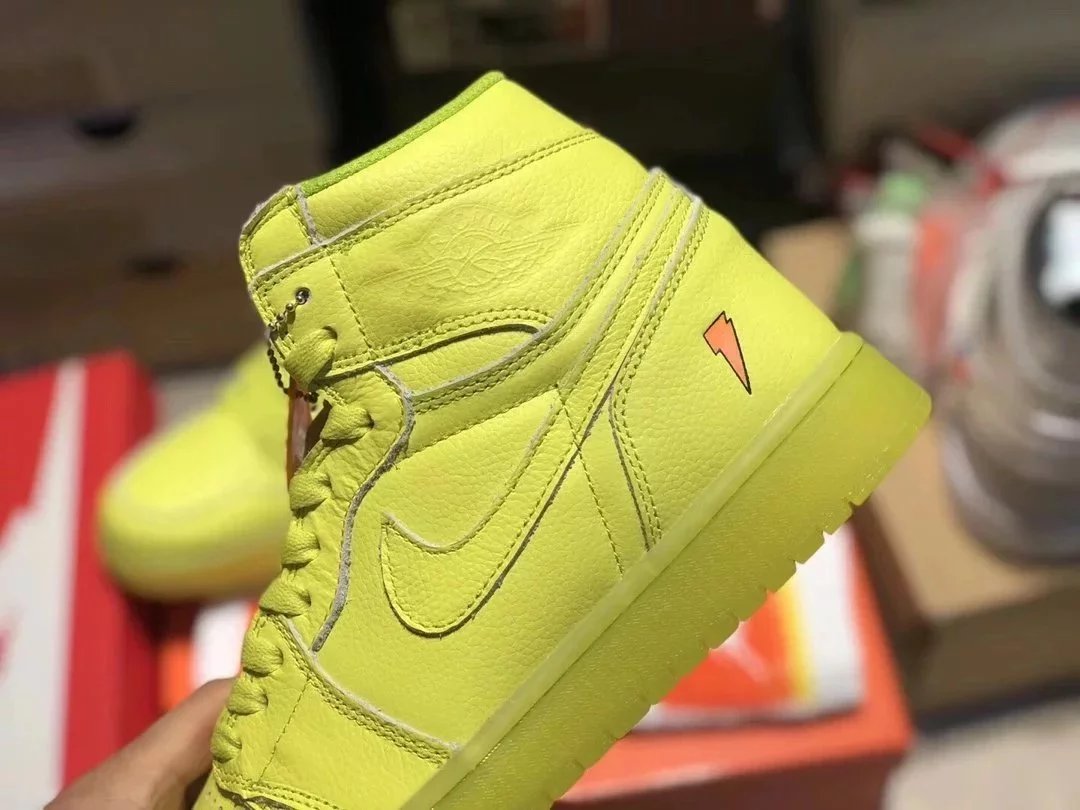 air jordan aj1乔1佳得乐柠檬黄男鞋篮球鞋 aj5997-345