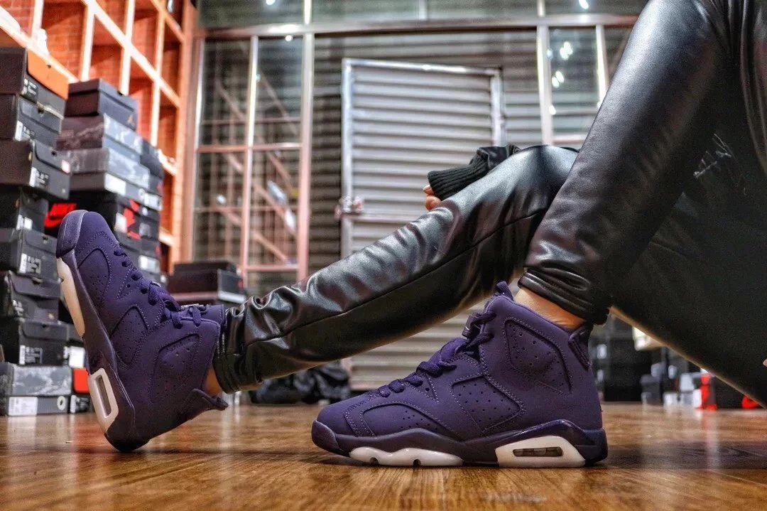 air jordan aj6喬6代女神紫白女鞋籃球鞋543390-509