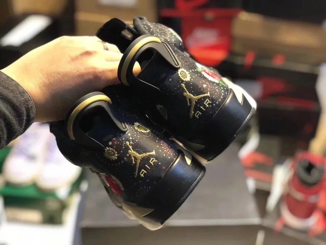 air jordan aj6乔6代 air jordan 6"cny 牡丹刺绣 中国年别注 男鞋