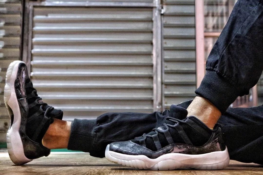 air jordan aj11乔11代伯爵小魔王男鞋女鞋低帮篮球鞋 528895-010