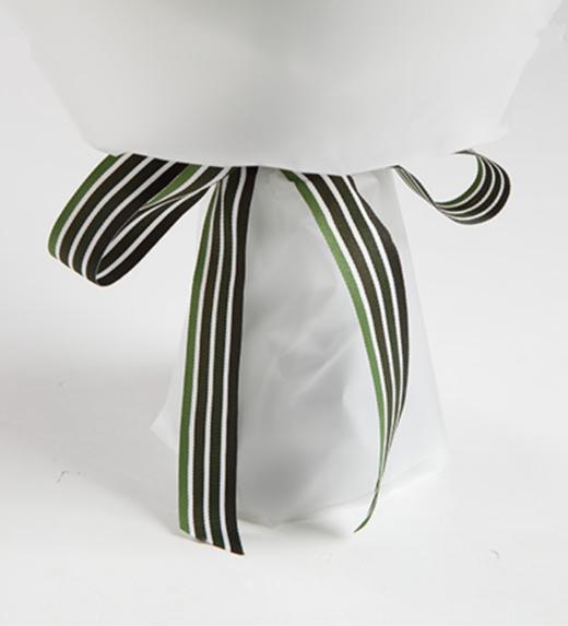 花香四溢--粉色桔梗1扎 白色opp雾面纸 白绿罗纹带(1085) 商品图2