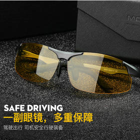 陌龙 智能感光变色偏光驾驶镜 日夜两用防目镜