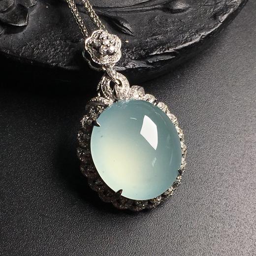 【10386】翡翠冰种底色蛋面吊坠
