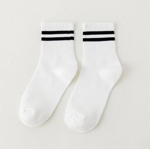 【袜子】两条杠学院风全棉中筒女袜 运动百搭女袜 商品图7