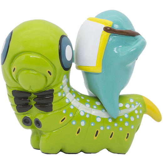 博物小馆原创【夹竹桃天蛾幼虫与博物君】博物君磁力手办模型 商品图5