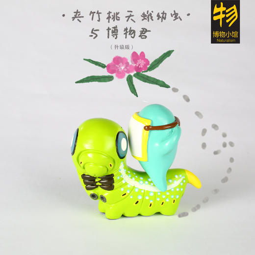 博物小馆原创【夹竹桃天蛾幼虫与博物君】博物君磁力手办模型 商品图1
