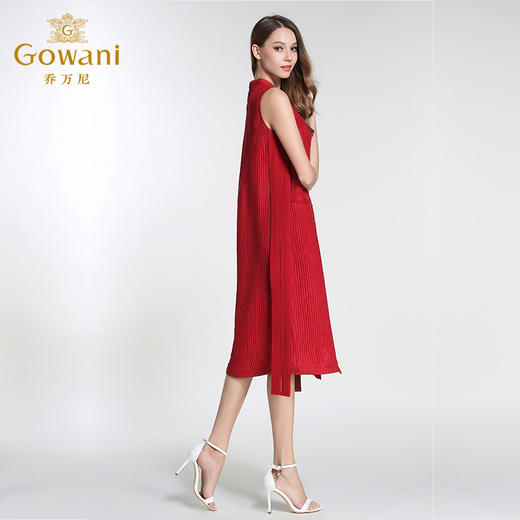 乔万尼桑蚕丝单排扣无袖连衣裙EB2E883 商品图1