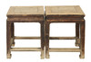 清晚期榆木中式古董家具方凳（对）凳子边几QB17100025 商品缩略图1