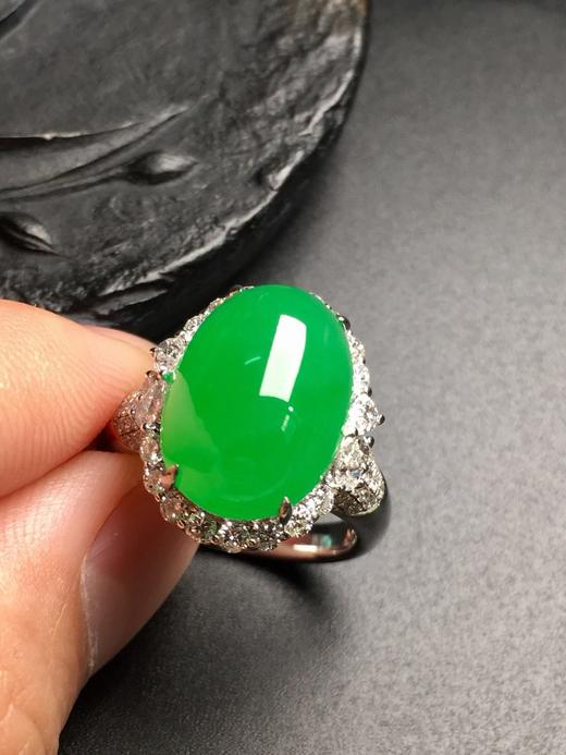 【10403】翡翠冰种正阳绿戒指