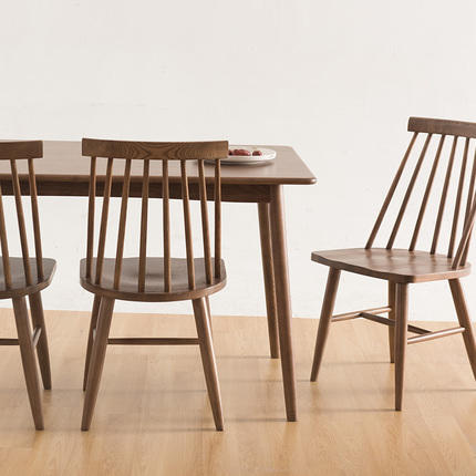 原素系列实木温莎桌椅组合（1桌+4椅） 商品图1