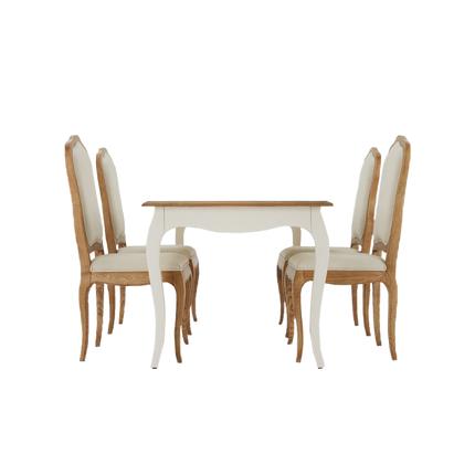 韵白系列桌椅组合（1桌+4椅） 商品图4