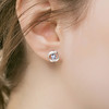 winy唯一 新款足银耳钉女个性小巧设计气质感耳环镶嵌宝石网红耳饰寓意礼物 商品缩略图1